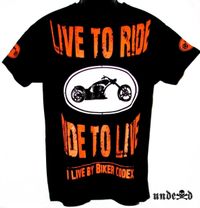 limitiertes biker shirt live to ride von undead